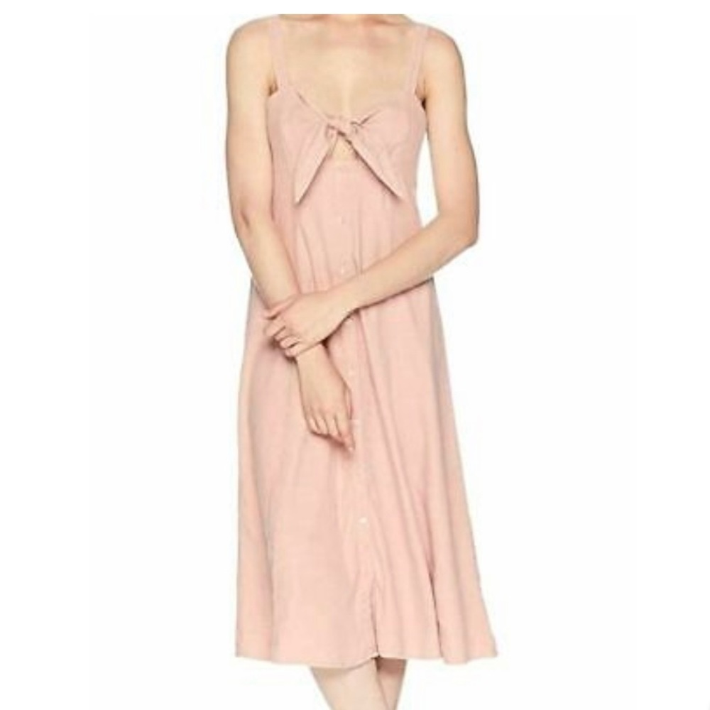 Splendid button front midi dress